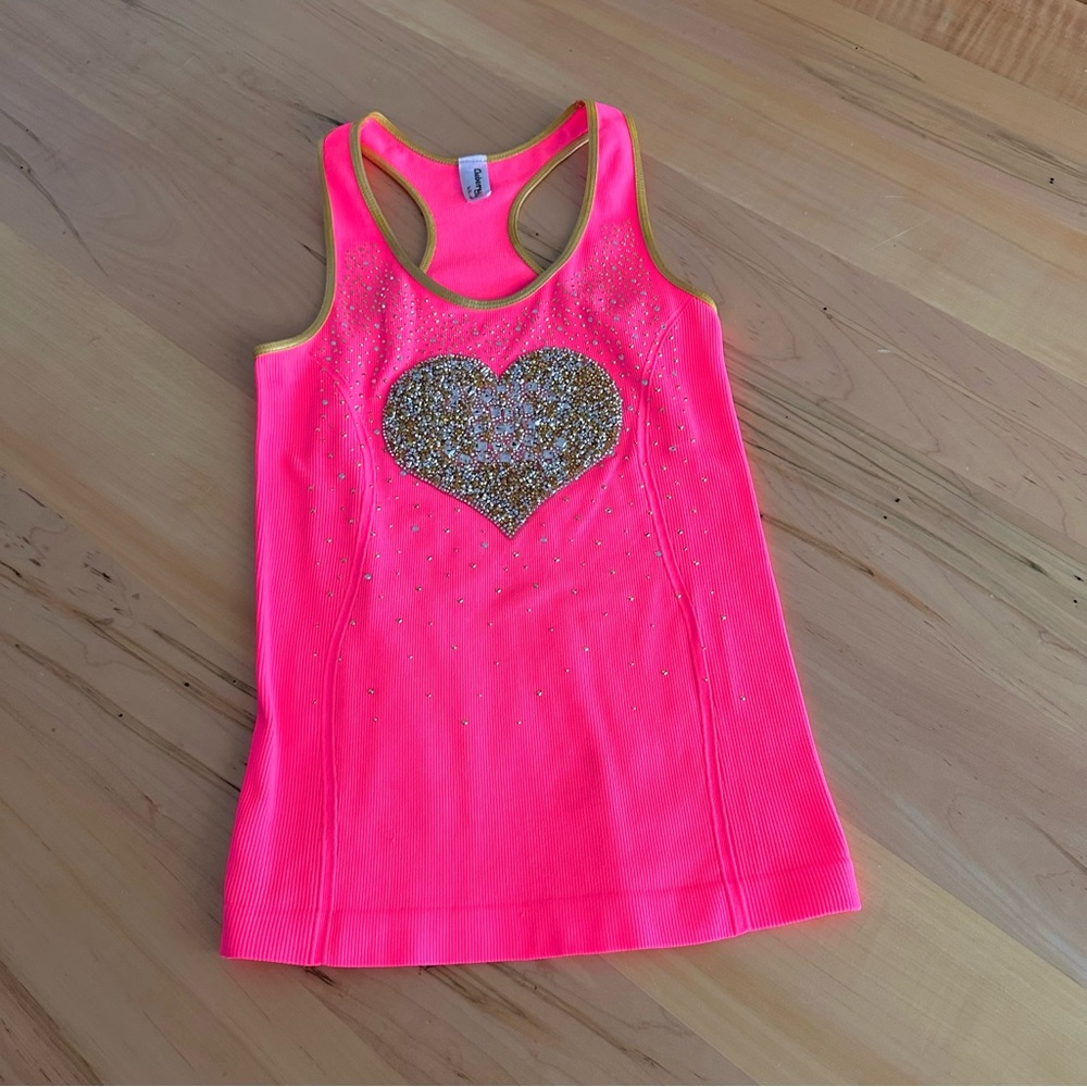 Embellish hot pink tank top S